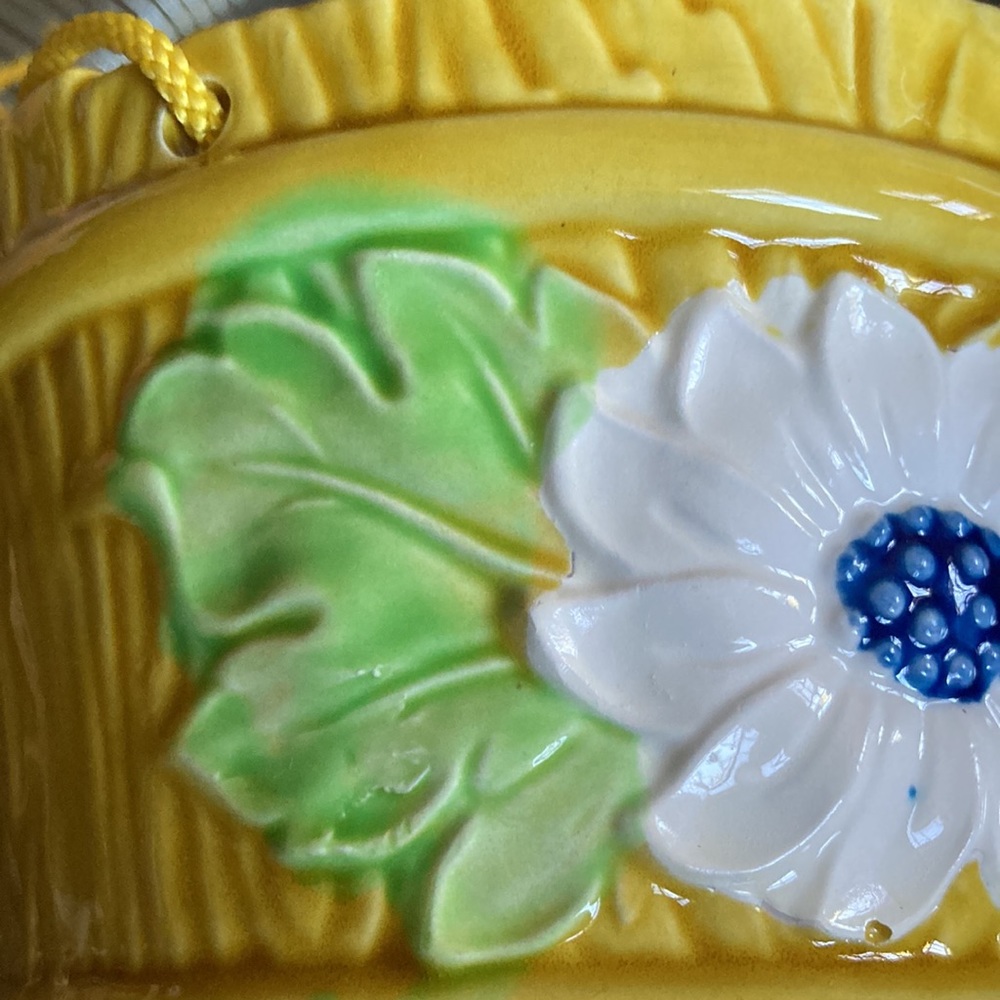 Vintage 70s ceramic hanging planter made in Japan - Picture 11 of 12